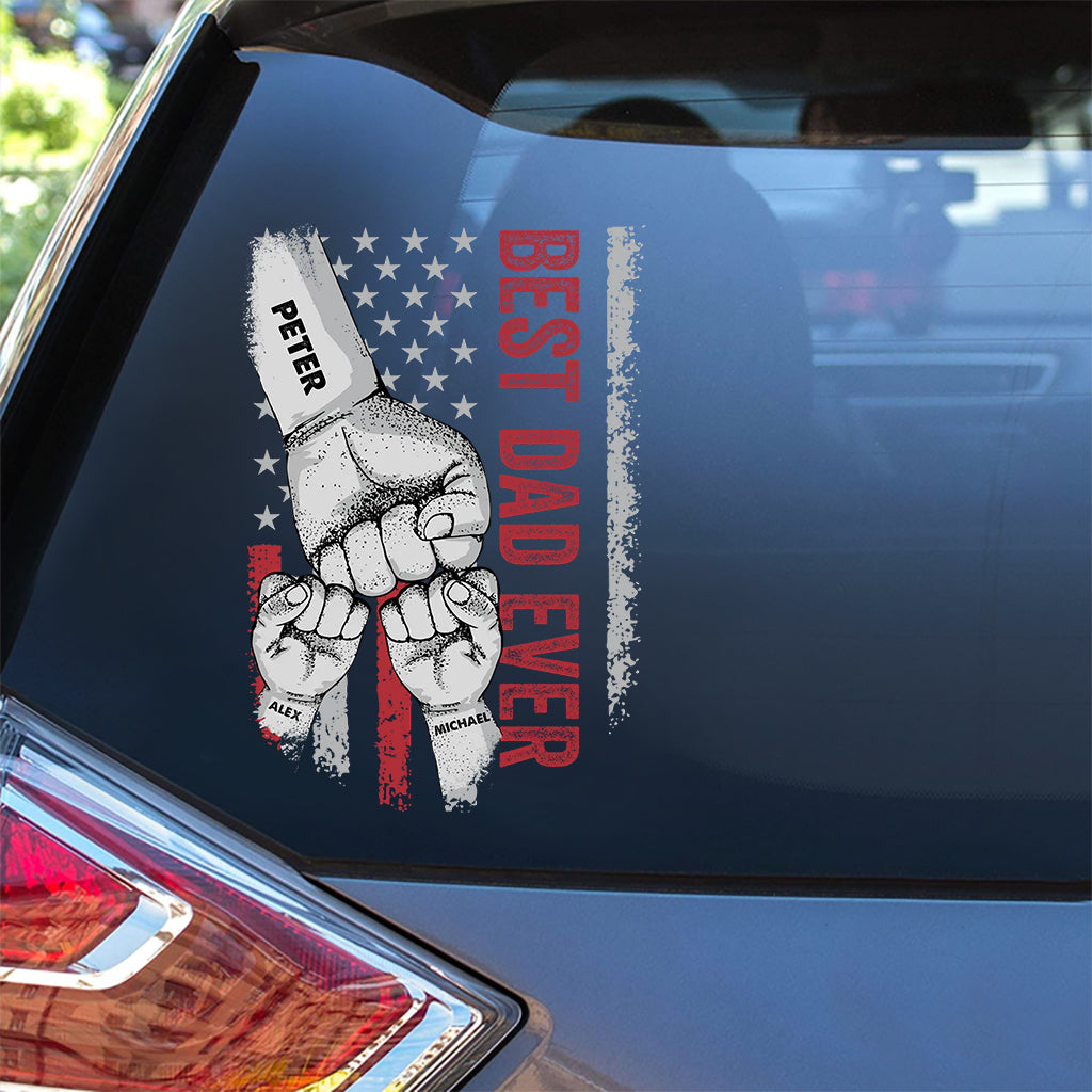 Best Dad Ever - Personalized Father Decal Full