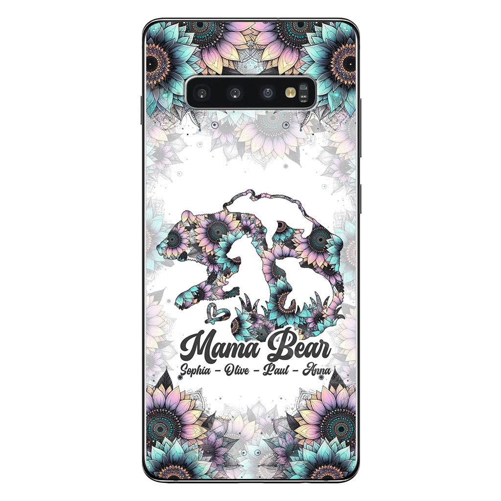 Coque de téléphone transparente personnalisée Maman Ours - Maman