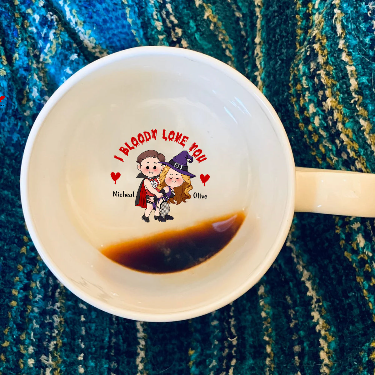 Je suis avec toi - Mug personnalisé pour couple avec message caché
