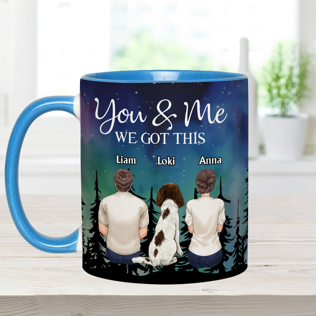 Mug personnalisé pour couples : Toi, moi et les chiens