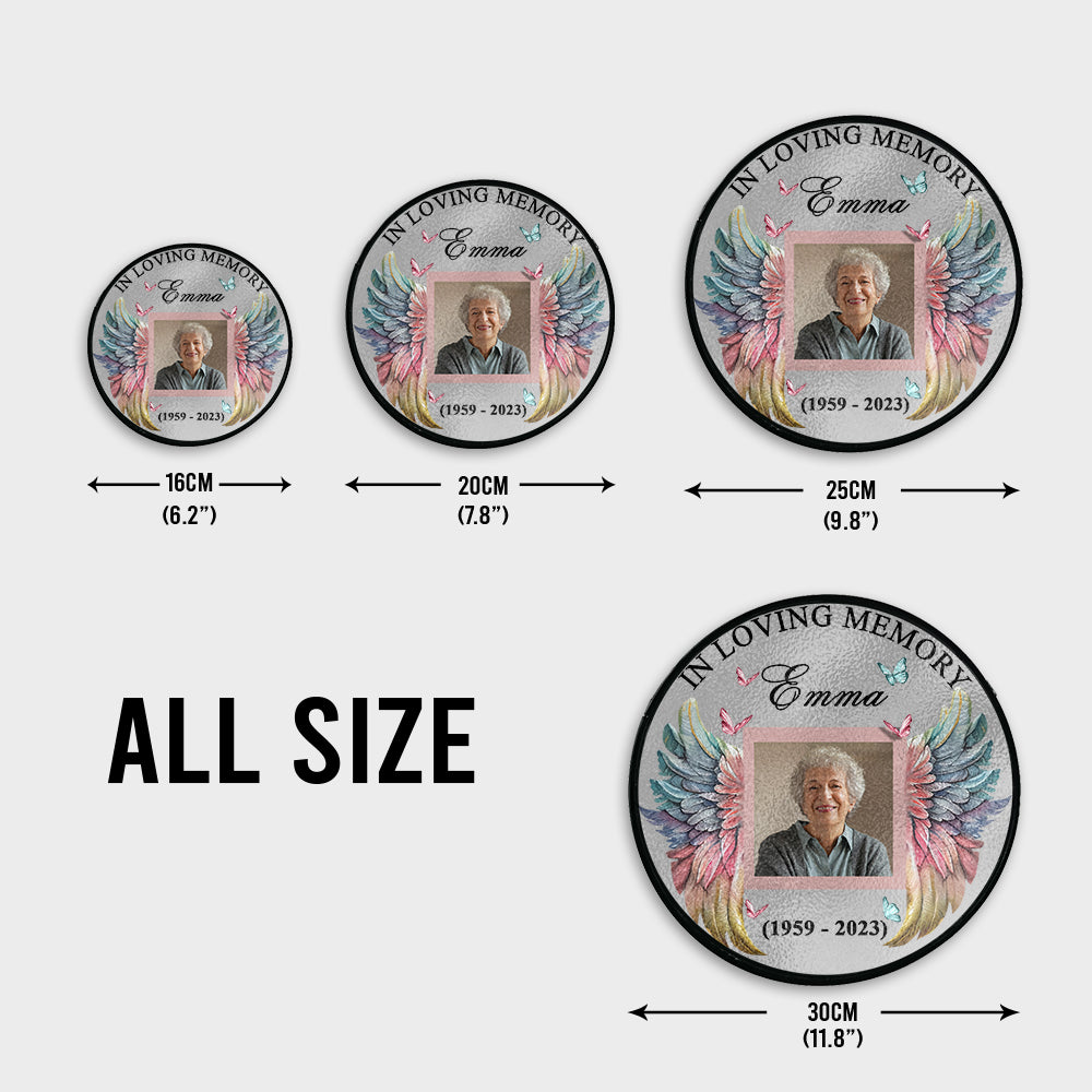 À jamais dans mon cœur - Attrape-soleil commémoratif personnalisé en vitrail