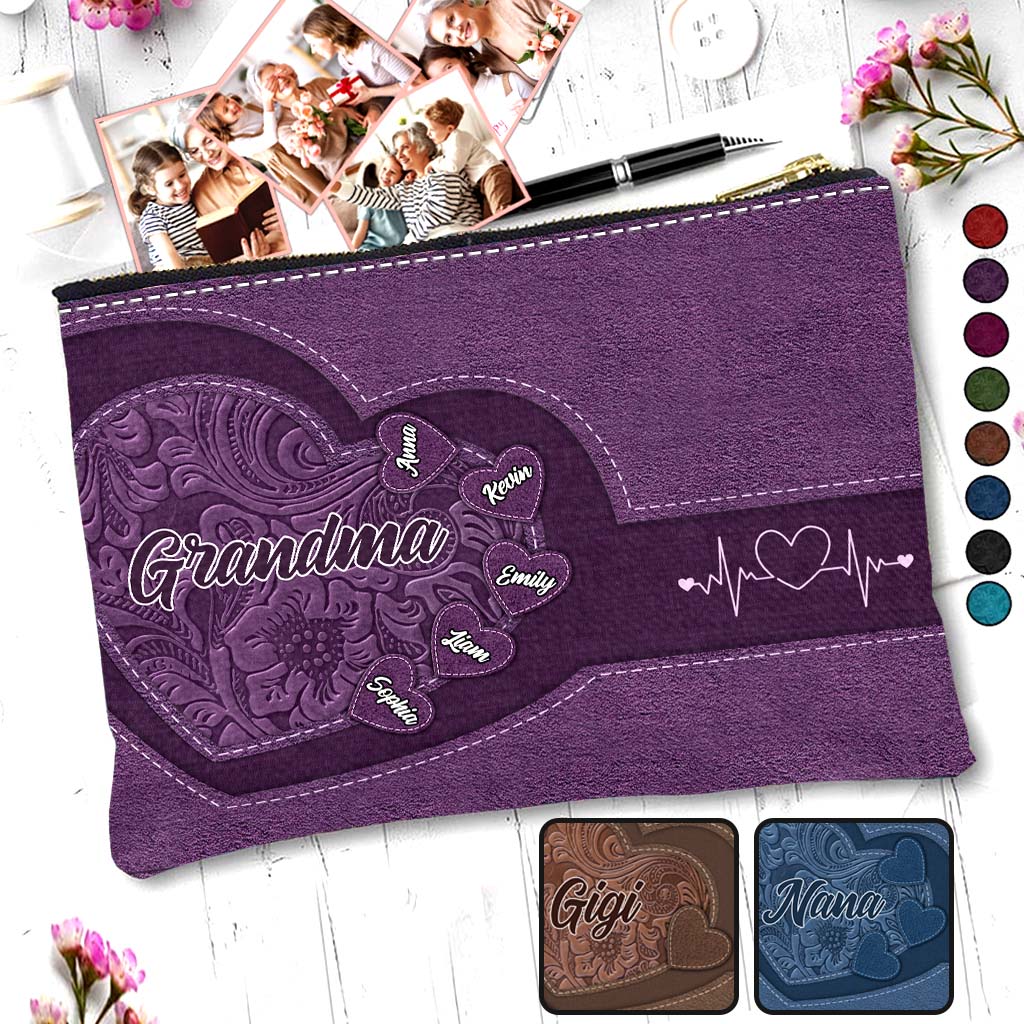 Grandma's Heart - Personalized Grandma Pouch