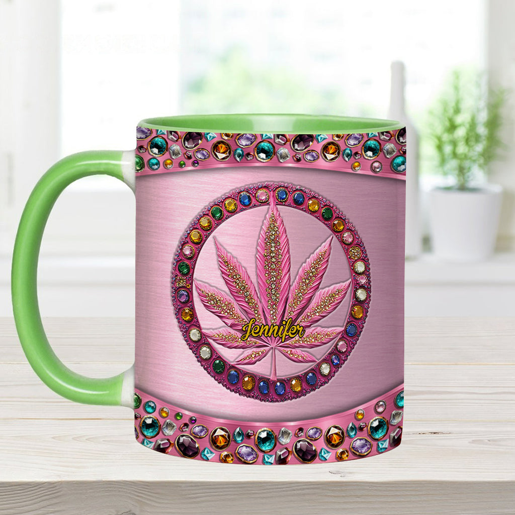 Mug personnalisé « Stoner Chick » avec motif cannabis
