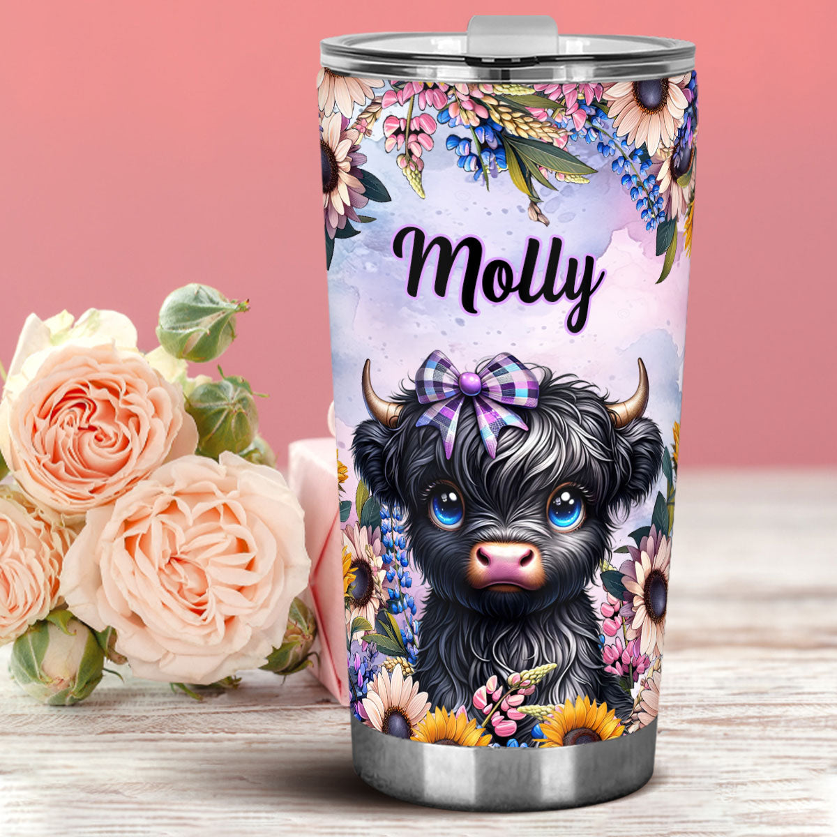 Adorable petite vache des Highlands - Gobelet personnalisé