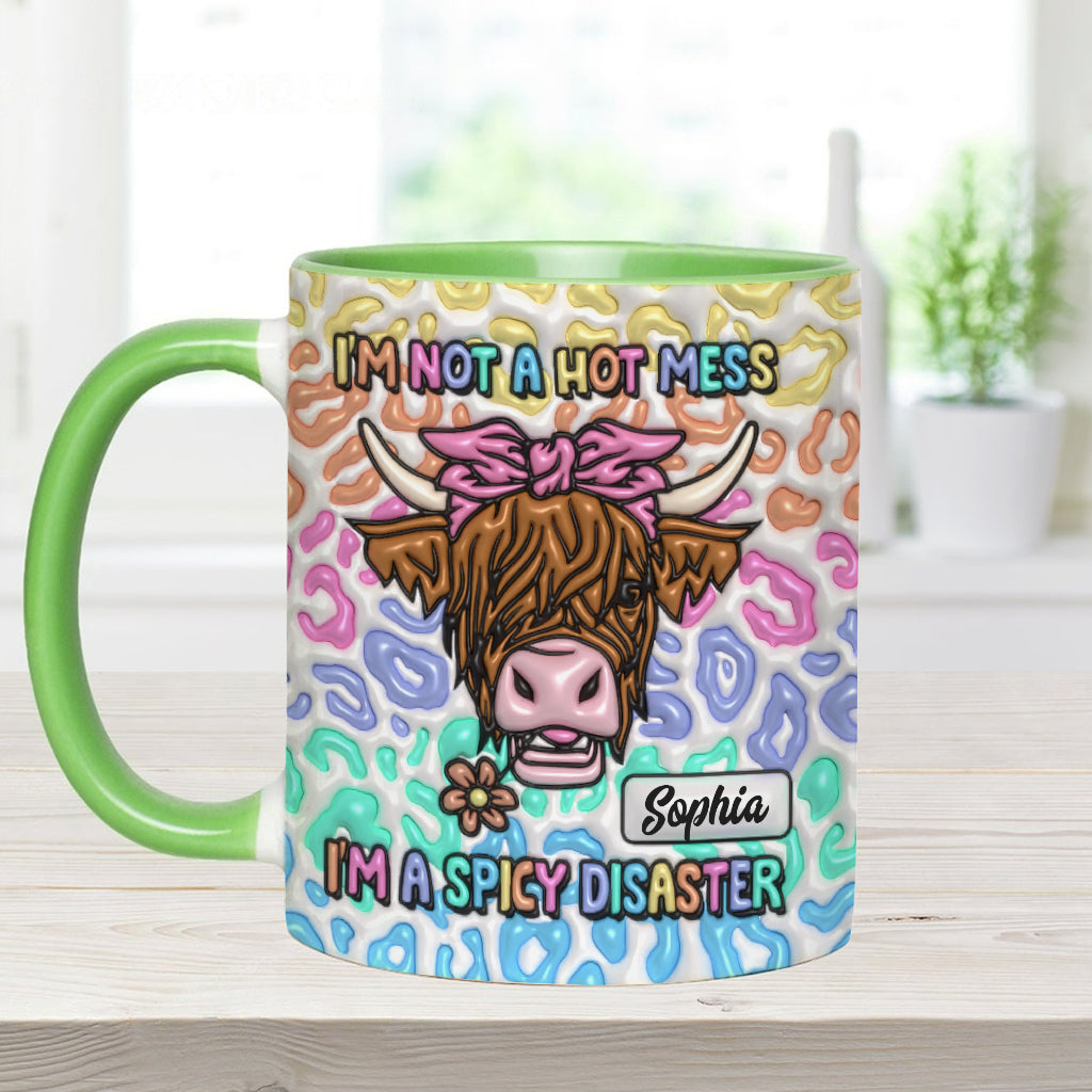 I'm Not A Hot Mess - Personalized Accent Mug
