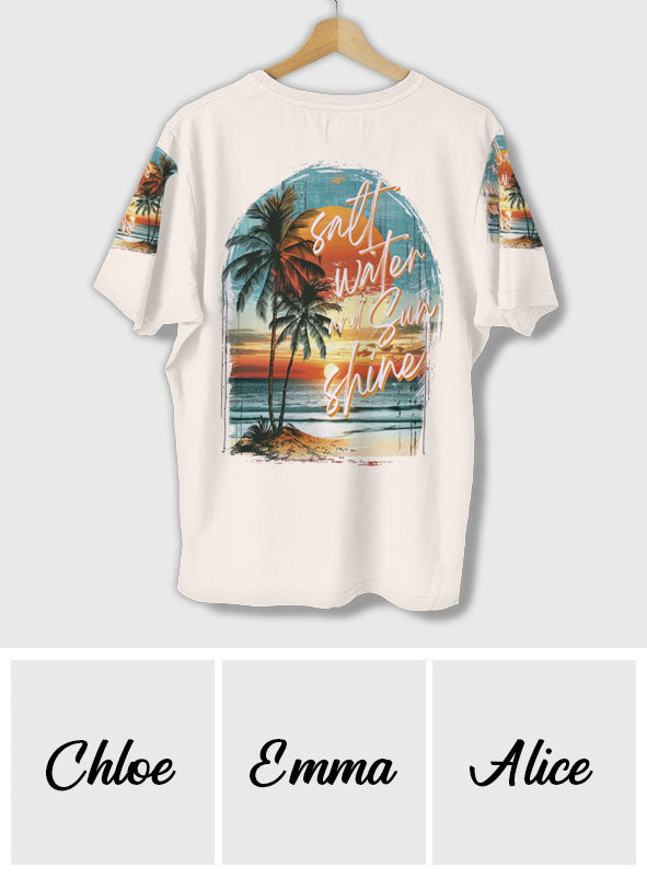 T-shirt personnalisé « Salt Water Sunshine » pour amoureux de la mer