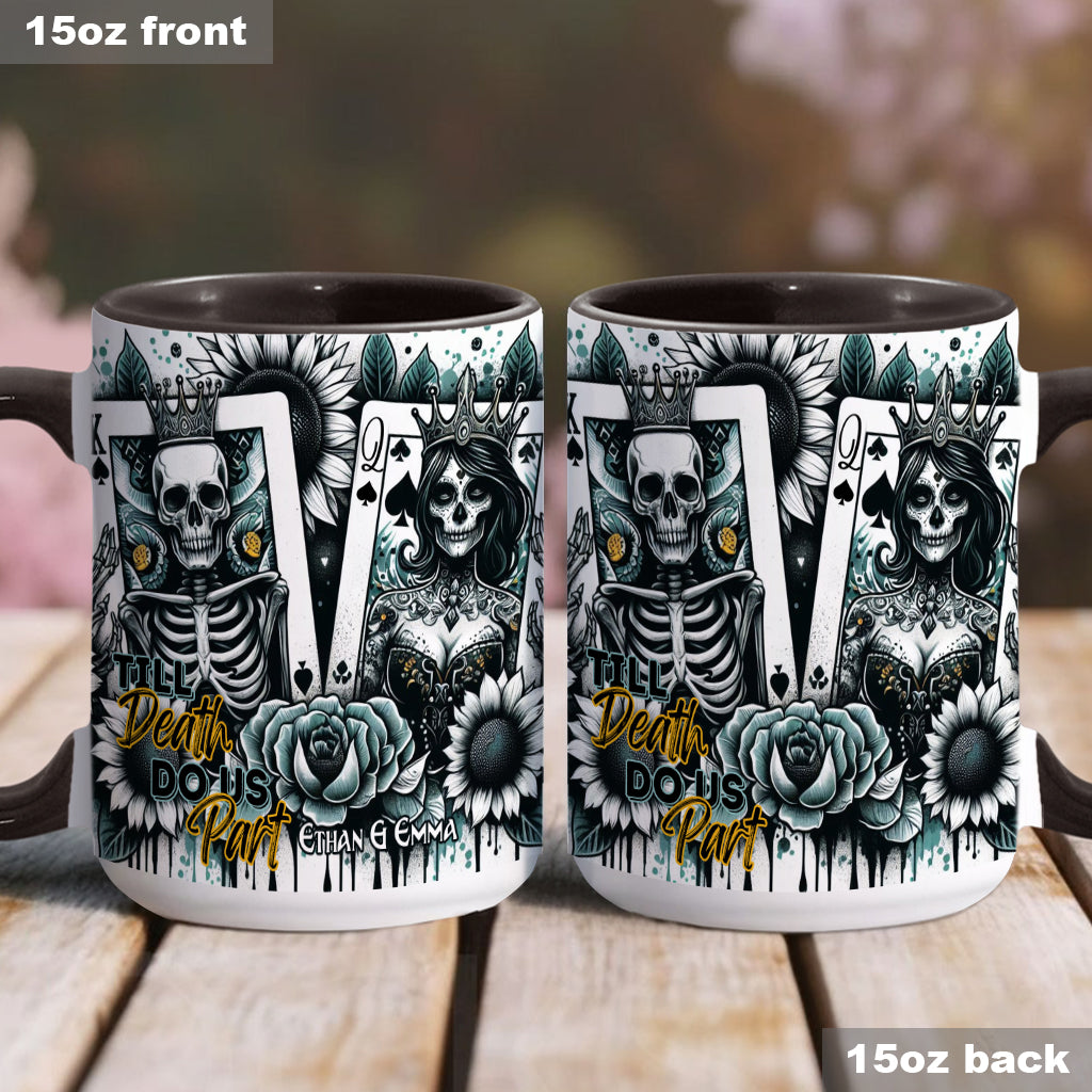 Jusqu'à ce que la mort nous sépare - Mug personnalisé à motif tête de mort