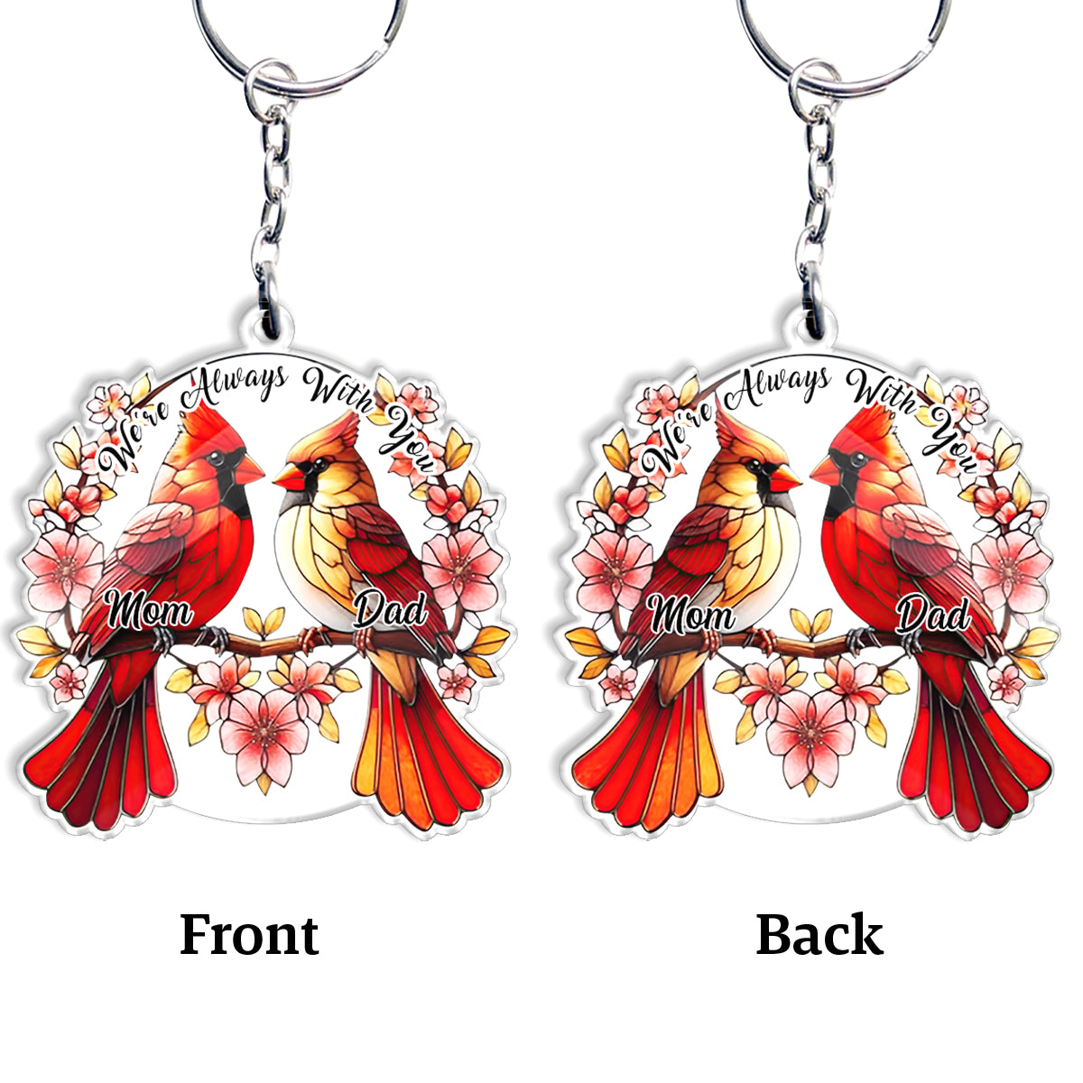 Nous sommes toujours avec vous - Porte-clés commémoratif personnalisé