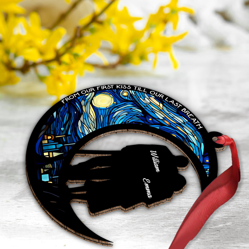 De notre premier baiser à notre dernier souffle - Ornement personnalisé pour couple