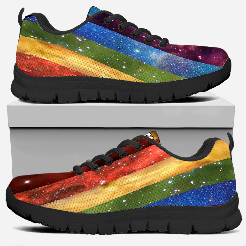 Baskets personnalisées Pride Rainbow Galaxy - Soutien LGBT