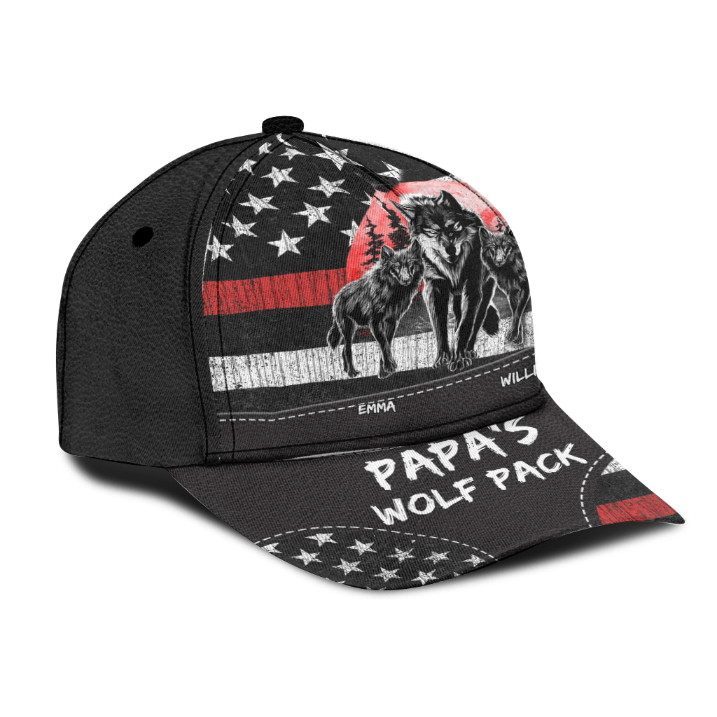 Wolf Pack - Personalized Grandpa Classic Cap