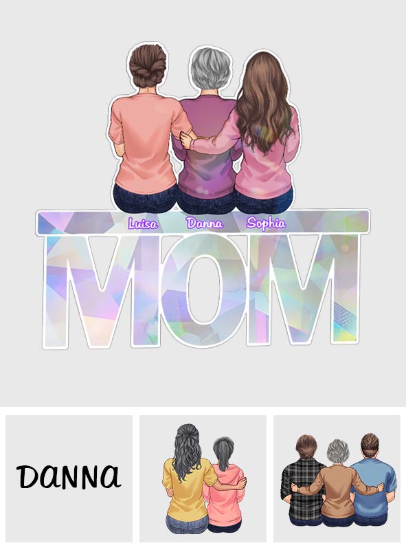 Je t'aime maman - Autocollant attrape-soleil personnalisé pour maman