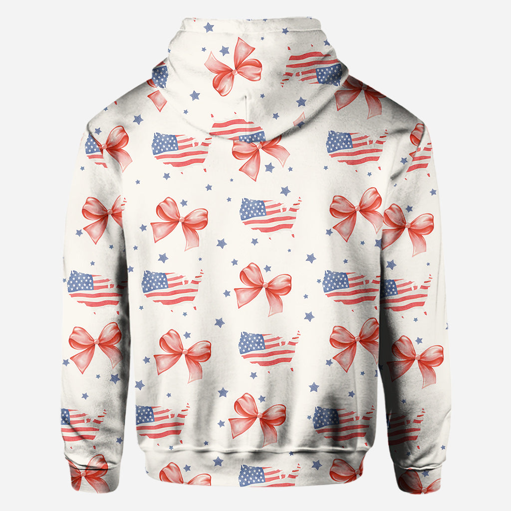 T-shirt Coquette American Girl personnalisé pour la fête nationale américaine (4 juillet)
