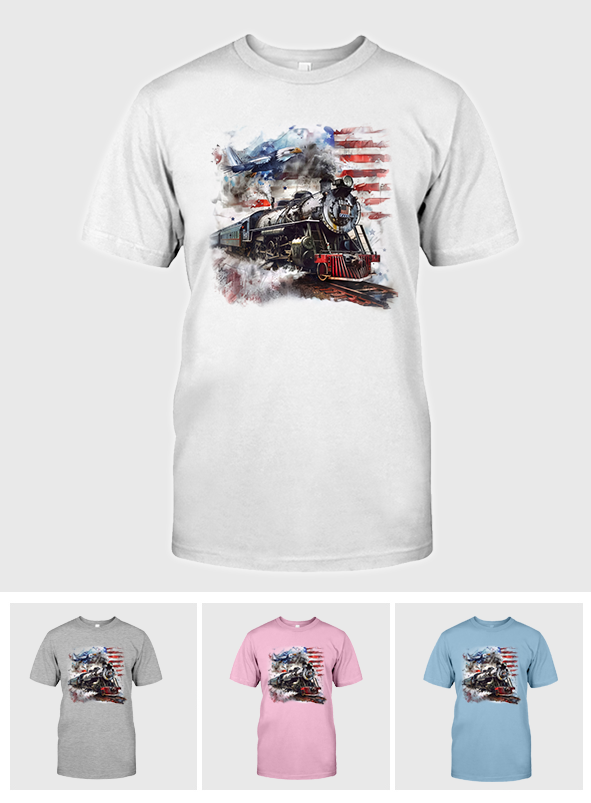 T-shirt « Trump Train 2024 », T-shirt du 4 juillet américain, T-shirt « 4 juillet », T-shirt « Amérique Trump 2024 », T-shirts « MAGA 45 47 »