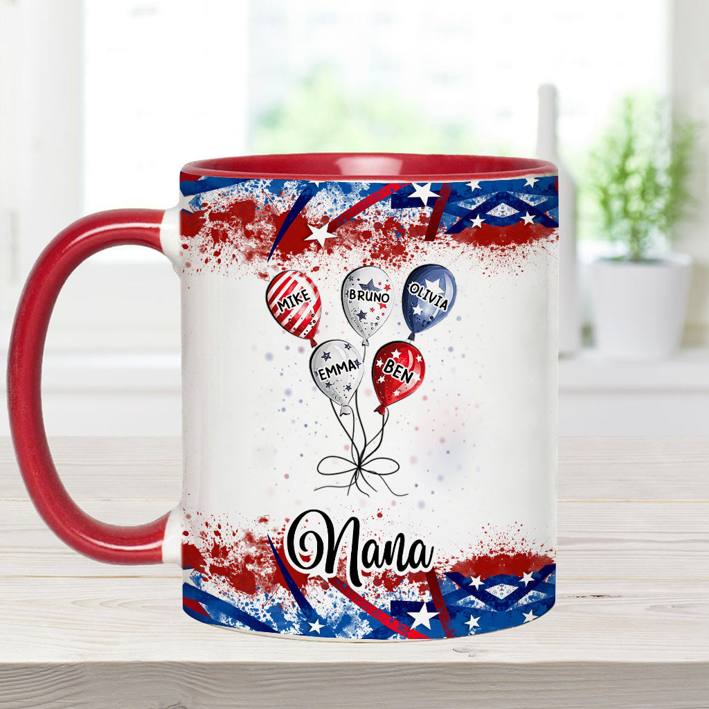 Grandma's Sweethearts - Personalized Grandma Accent Mug