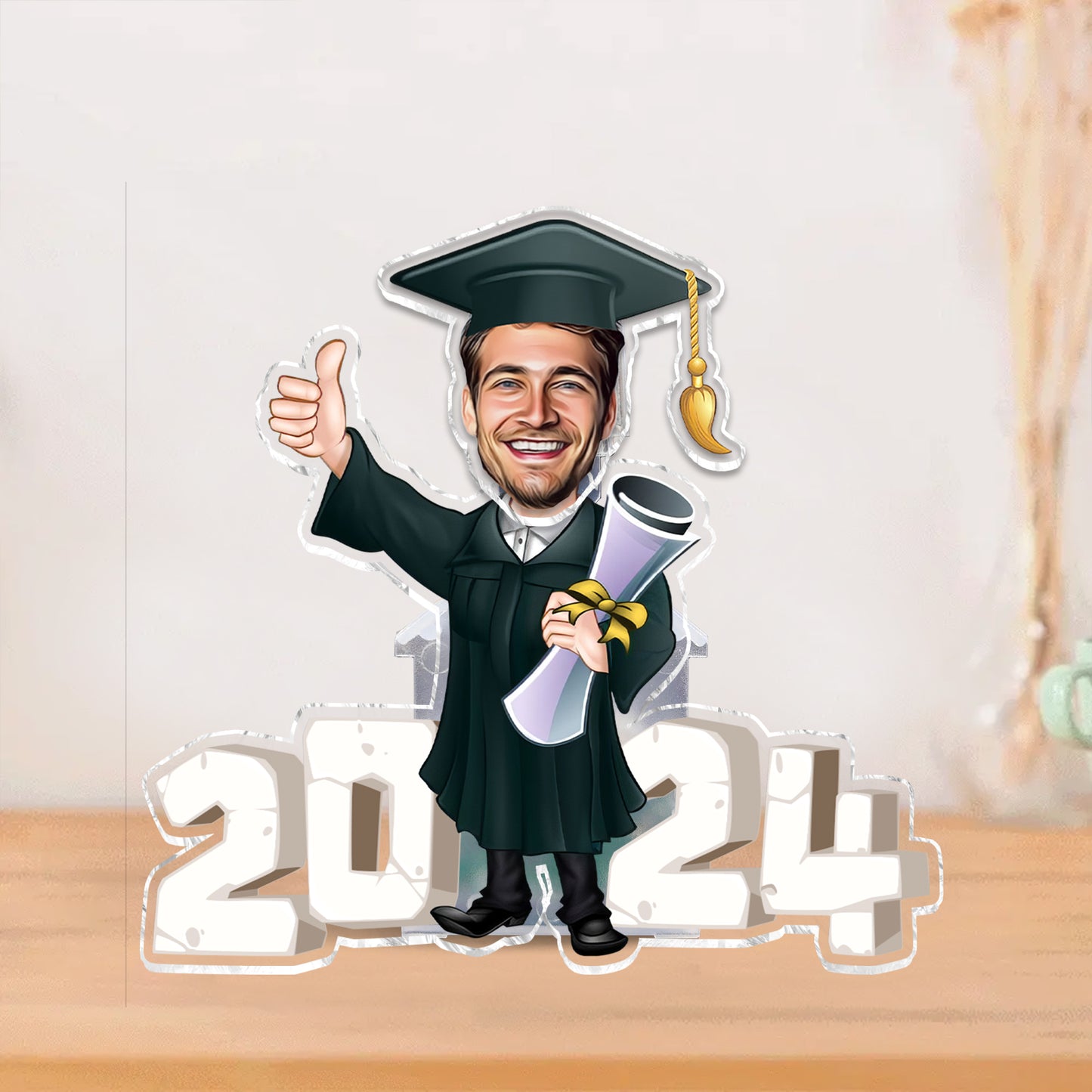 Funny Graduation Caricature - Personalized Graduation Custom Shaking Head