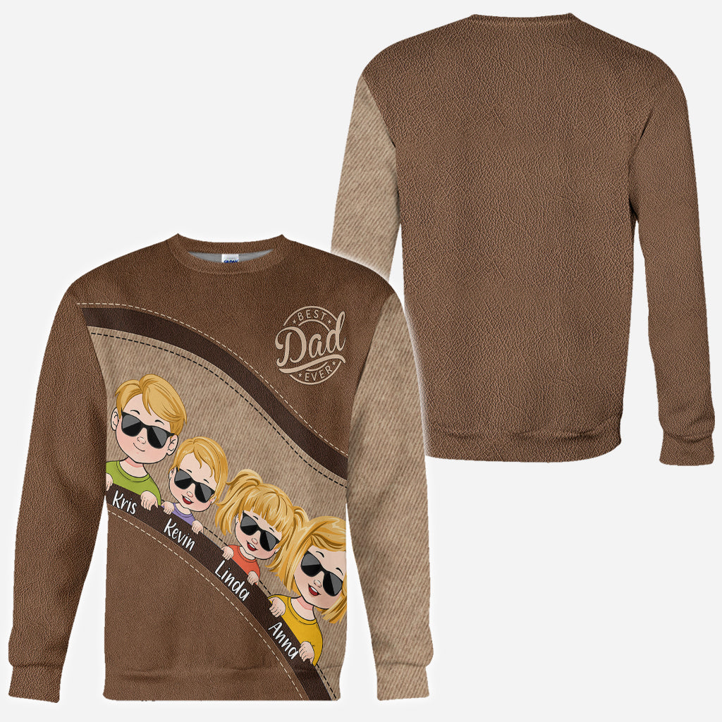 L'équipe de papa : Lien indéfectible - T-shirt personnalisé pour papa