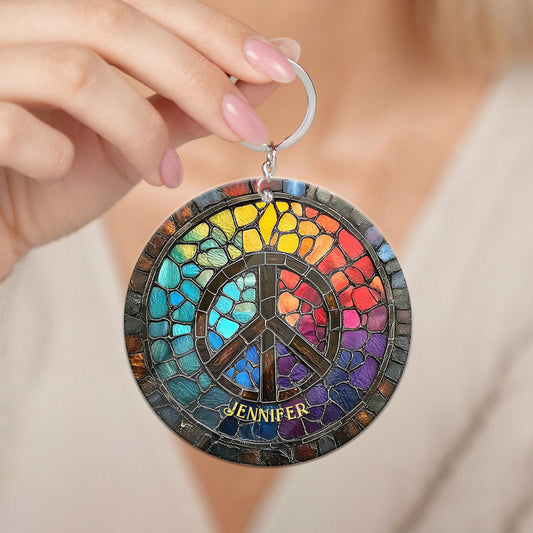 Âme Hippie - Porte-clés Hippie Personnalisé
