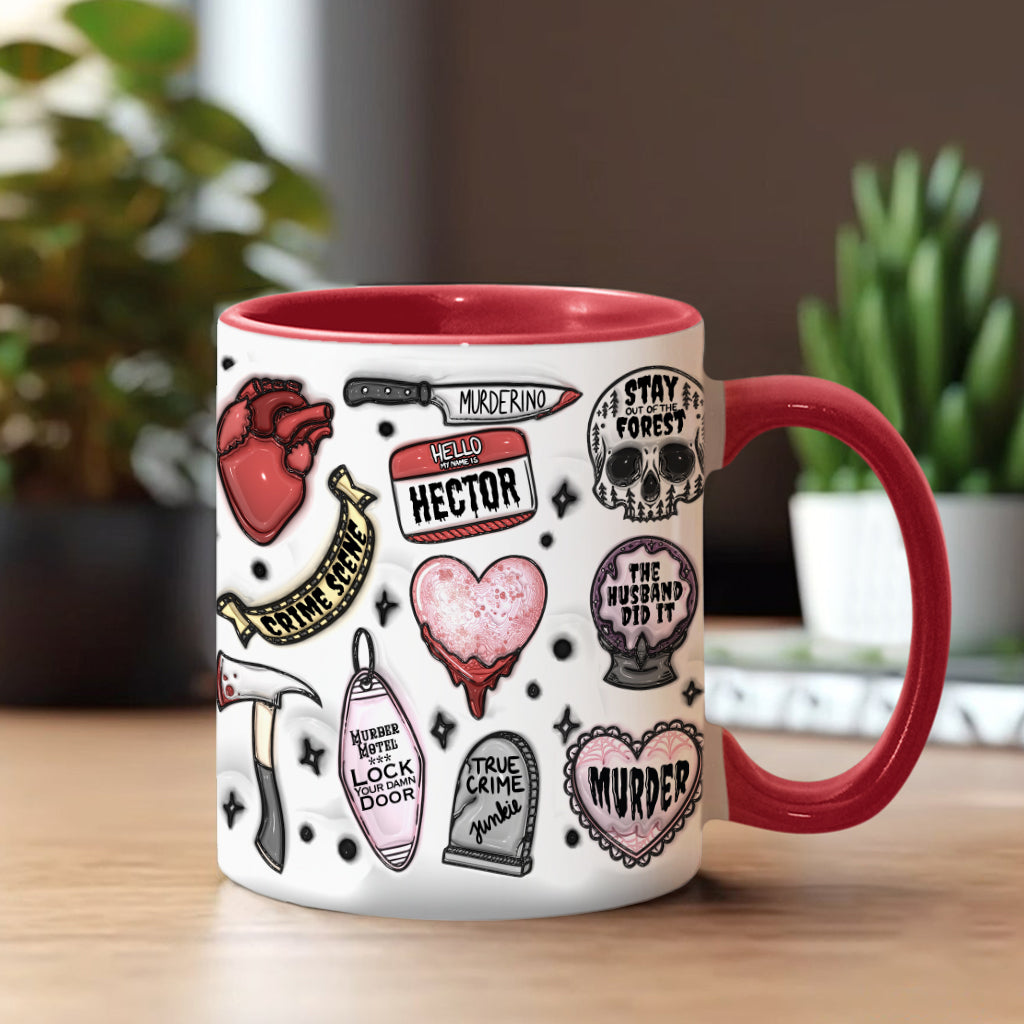 Mug personnalisé « Accro aux faits divers »