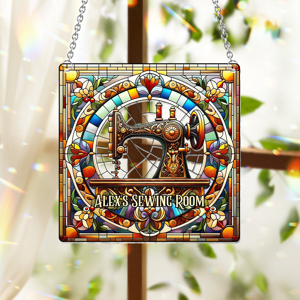 Ma salle de couture - Décoration attrape-soleil personnalisée à suspendre à la fenêtre 