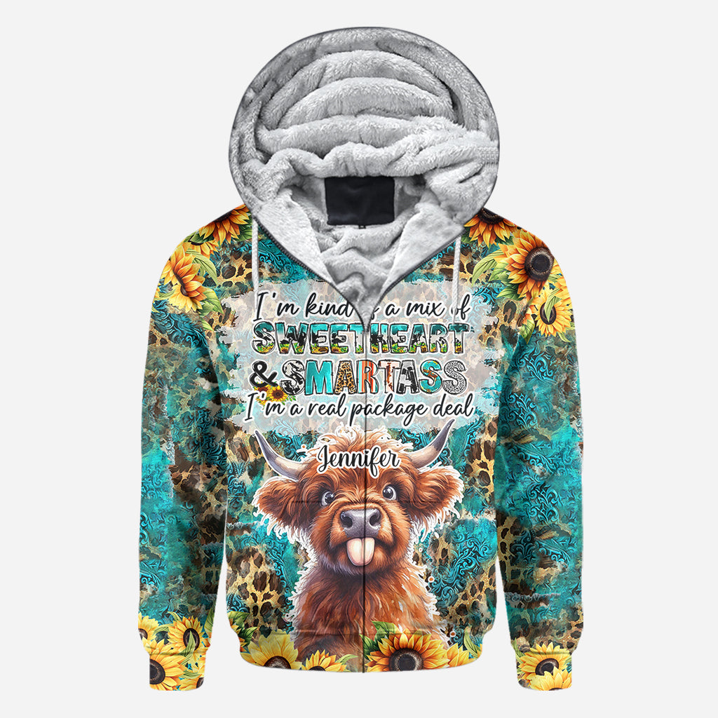 Vache des Highlands impertinente - Chemise personnalisée intégrale