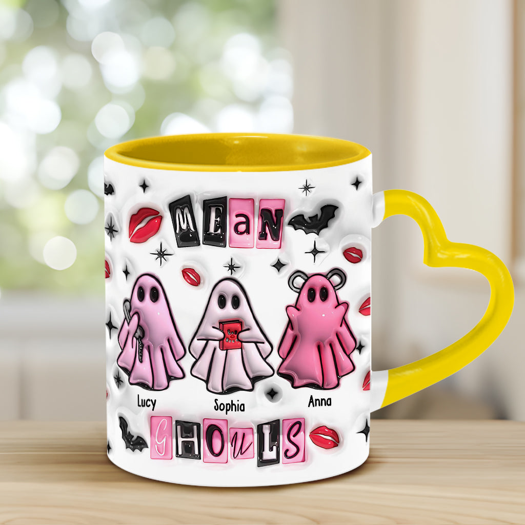 Mean Ghouls - Personalized Bestie Heart Handle Mug