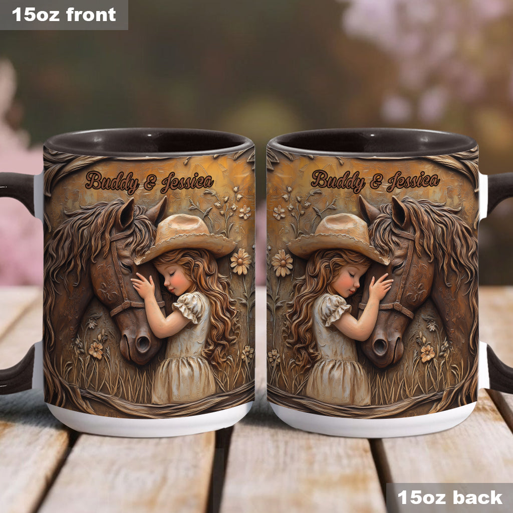 Mug personnalisé « Juste une fille qui aime les chevaux »