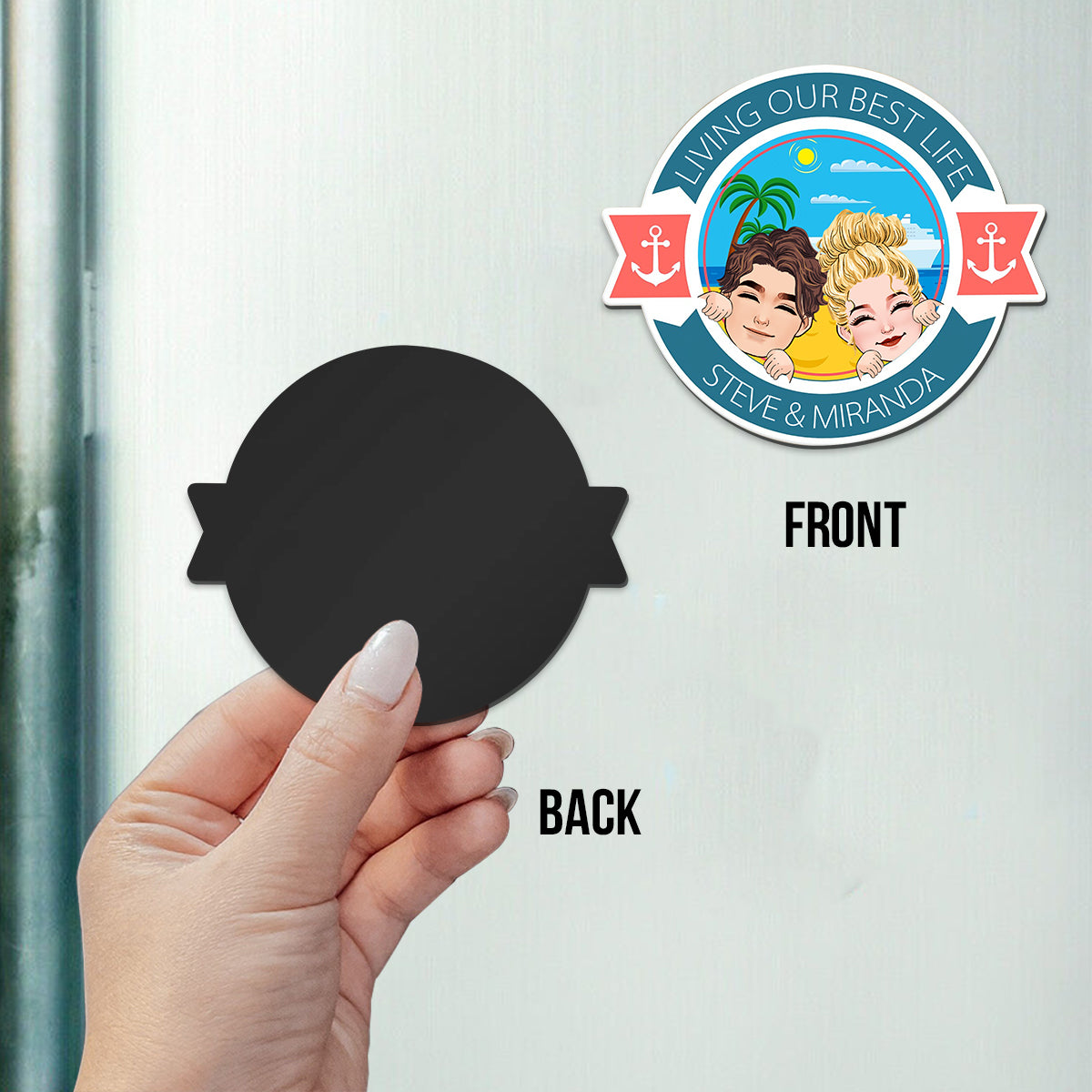 Couple de croisiéristes pour la vie - Aimant de croisière personnalisé