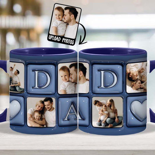 Mug personnalisé « Père et enfants » avec photo à télécharger