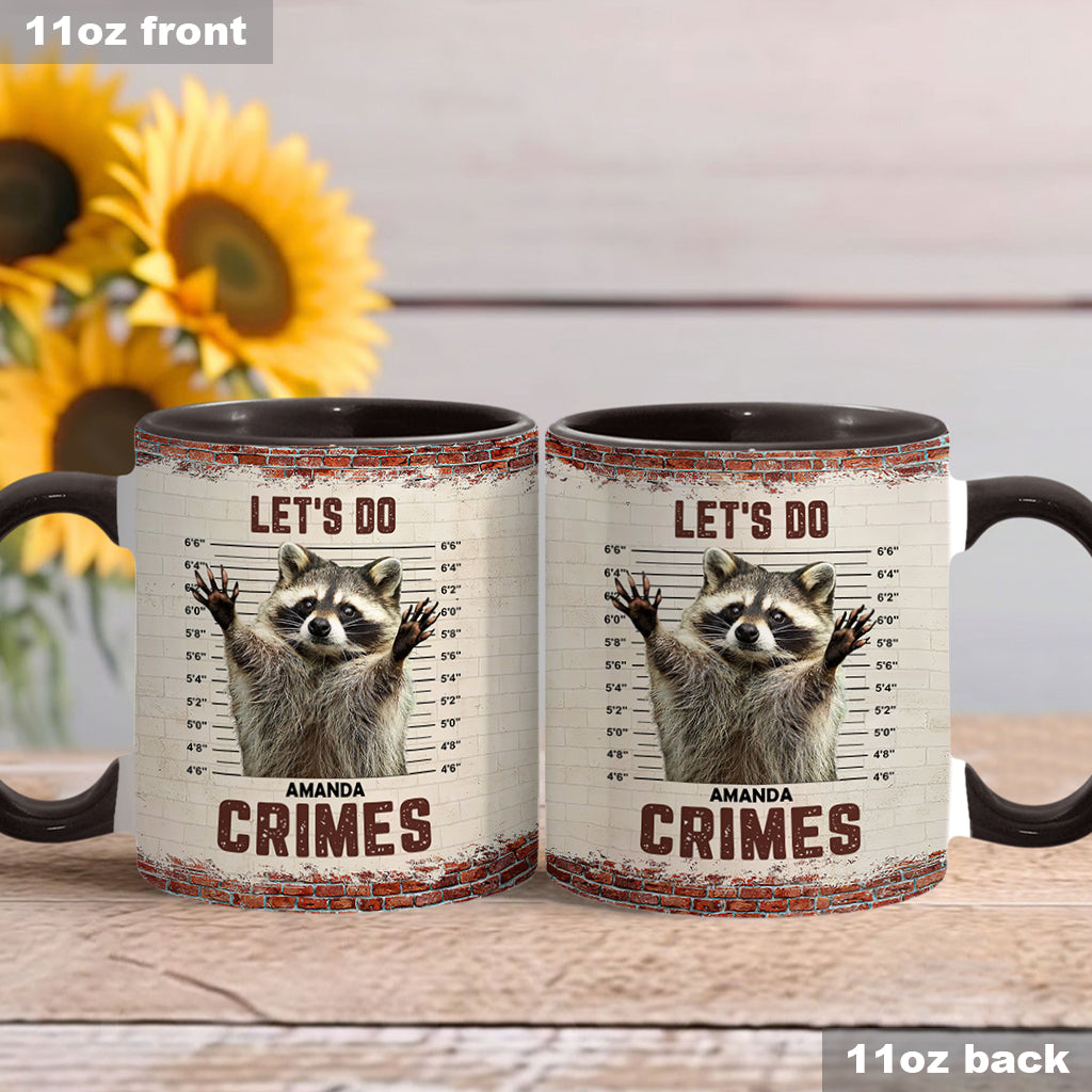 Faisons du crime ! – Mug personnalisé avec motif raton laveur