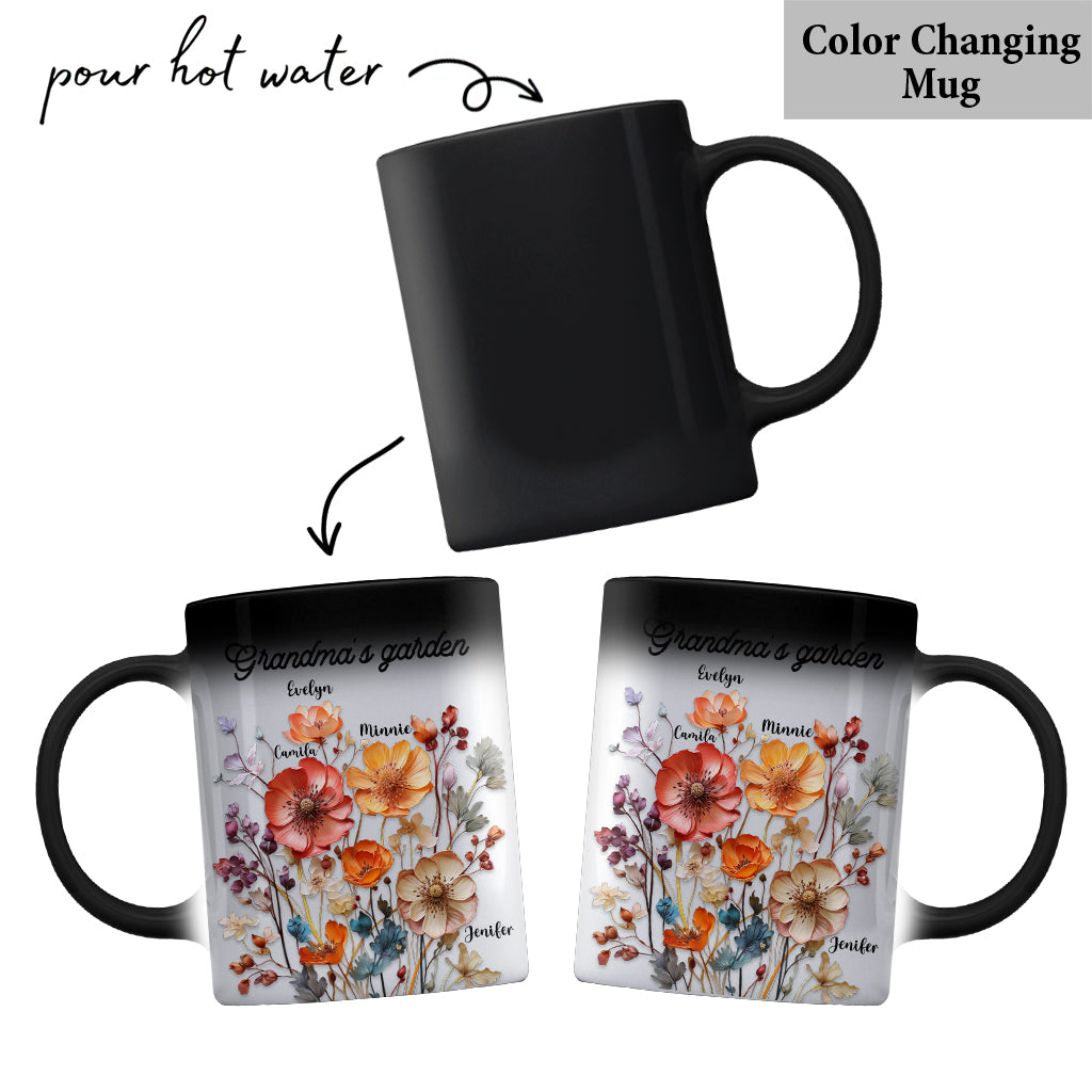 Le jardin de grand-mère - Mug personnalisé pour grand-mère