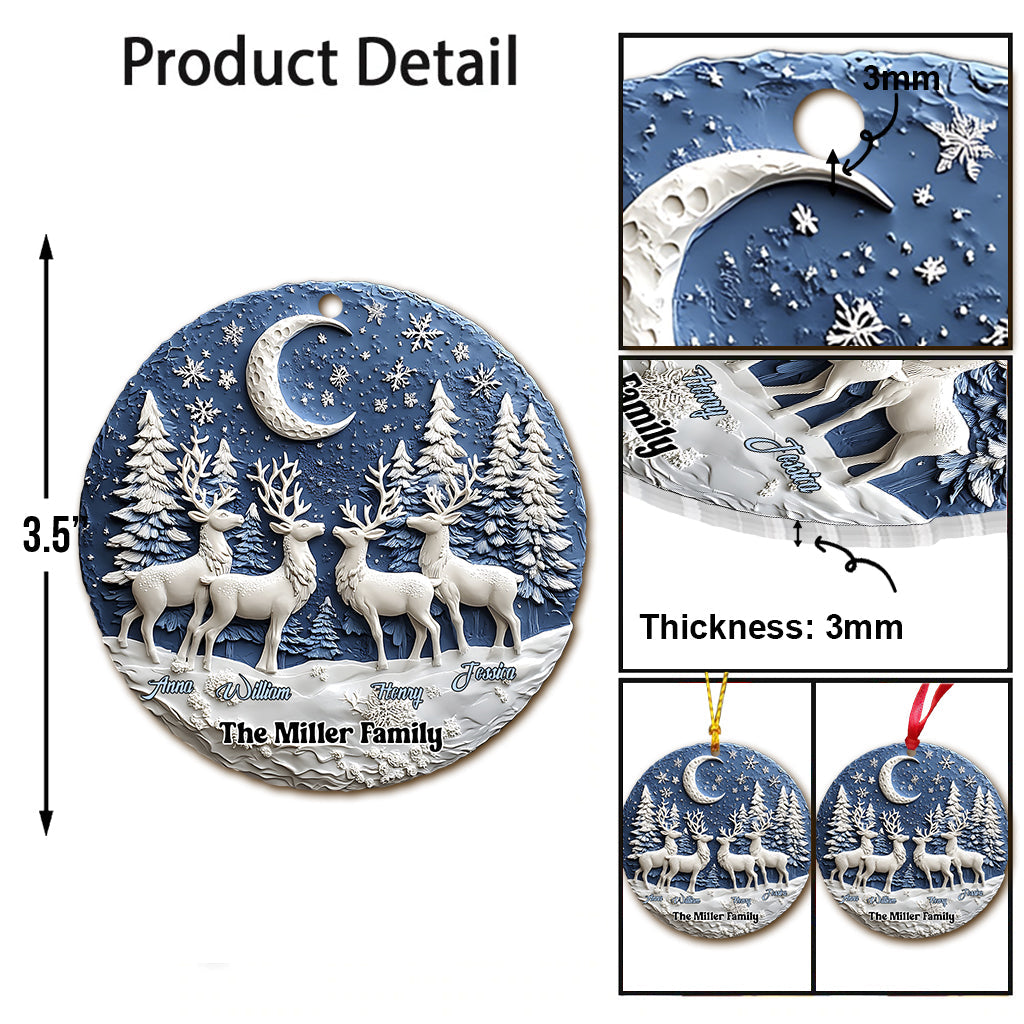 Beautiful Night Silent Night - Personalized Family Ornament