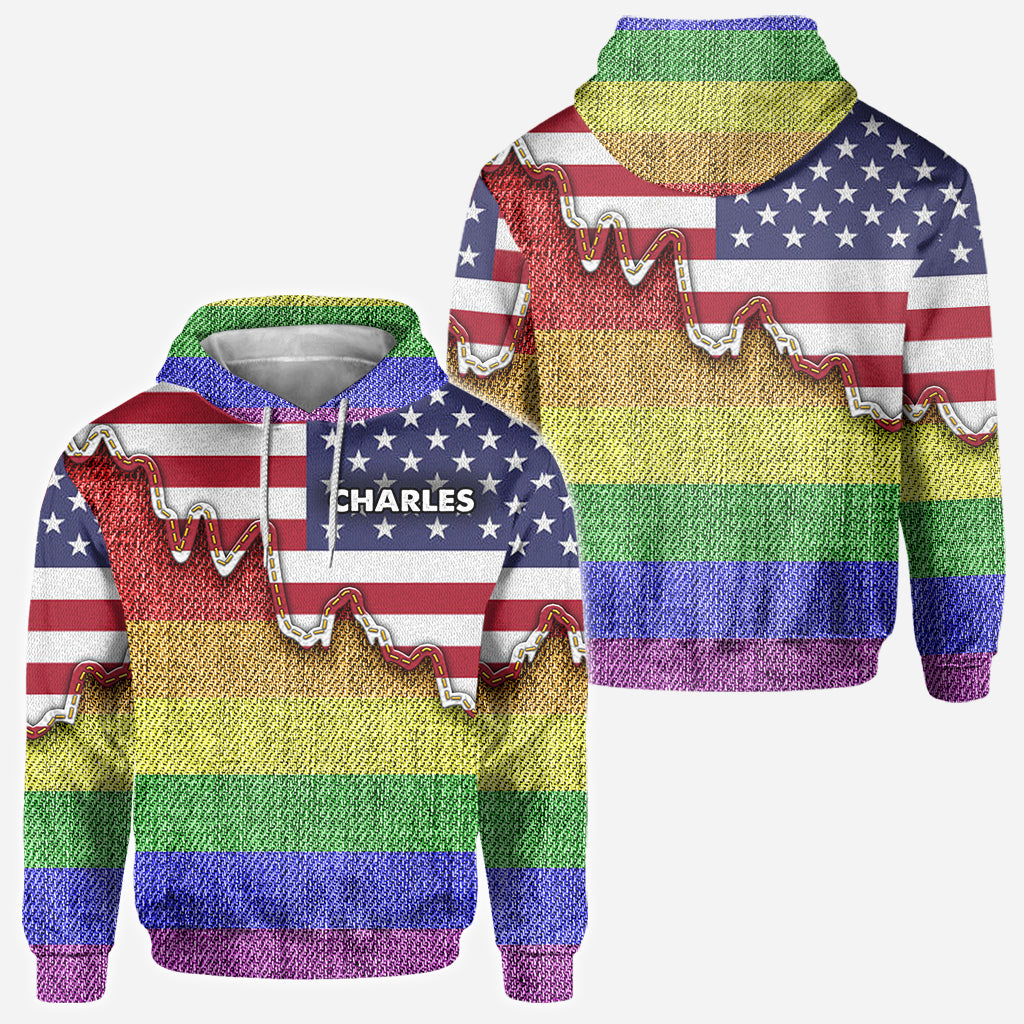 Je suis courageux, je suis meurtri. True Colors - T-shirt personnalisé de soutien LGBT.
