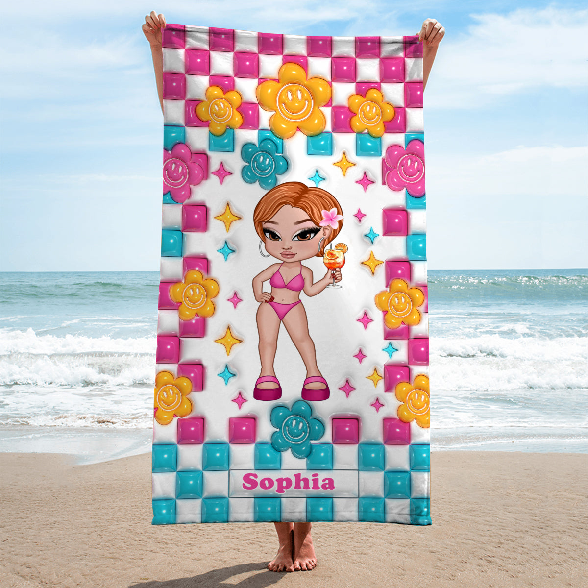 Meilleure amie pour toujours - Serviette de plage personnalisée pour meilleure amie