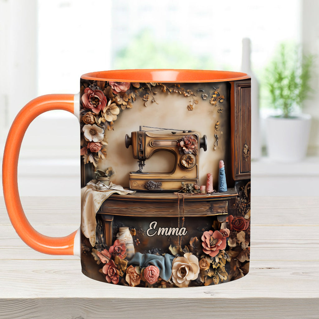 Mug personnalisé « Magnifique machine à coudre »