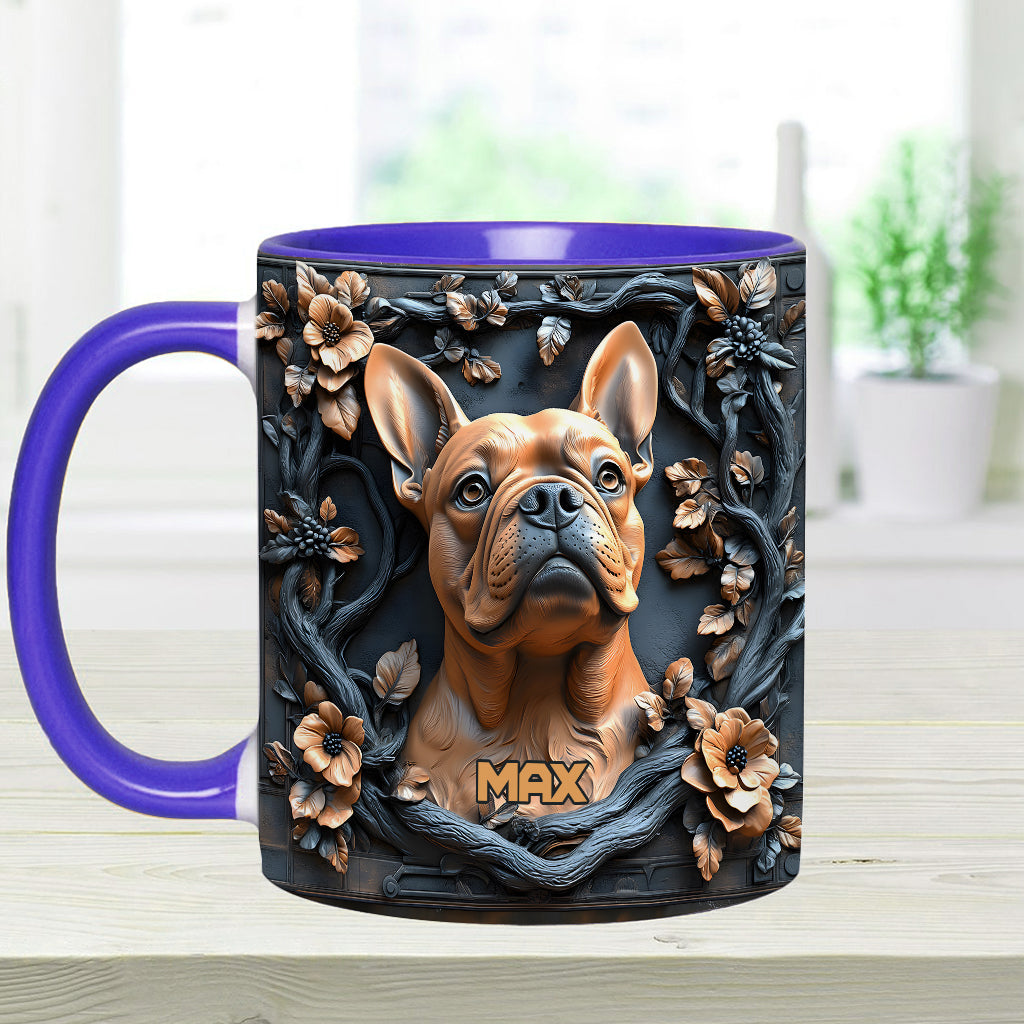 Lovely Frenchie - Personalized Dog Accent Mug