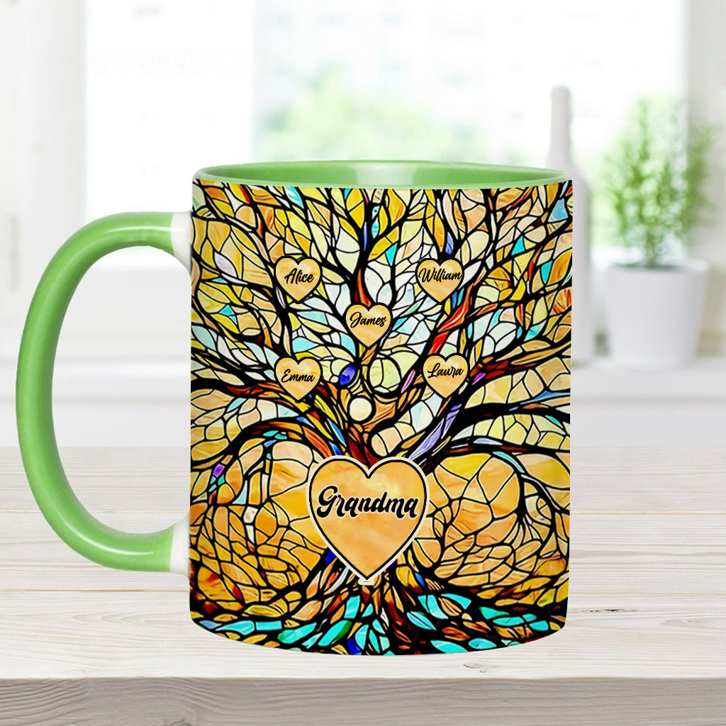 Our Family Tree - Personalized Grandma Accent Mug