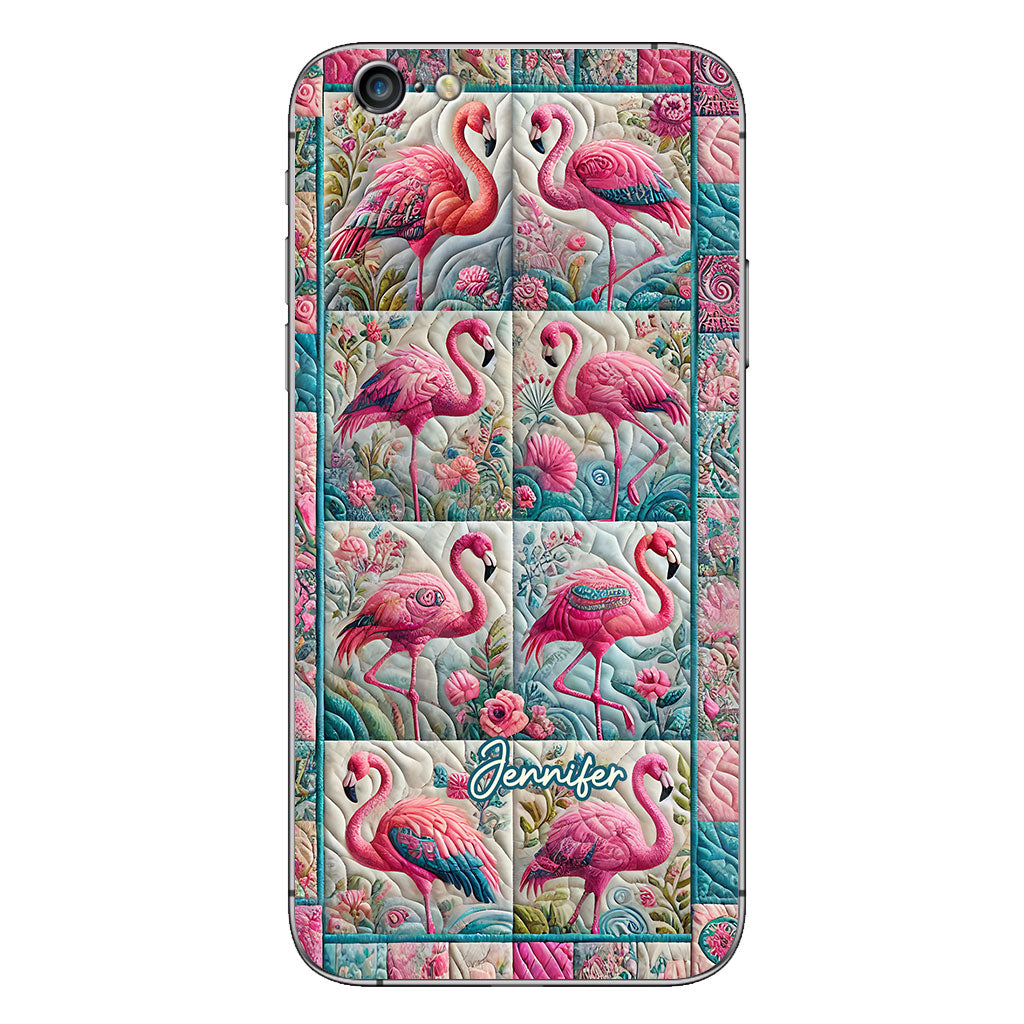 Coque de téléphone flamant rose vintage personnalisée