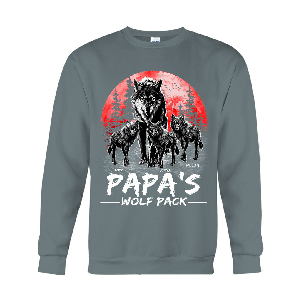 La meute de loups de grand-père - T-shirt et sweat à capuche personnalisés pour grand-père