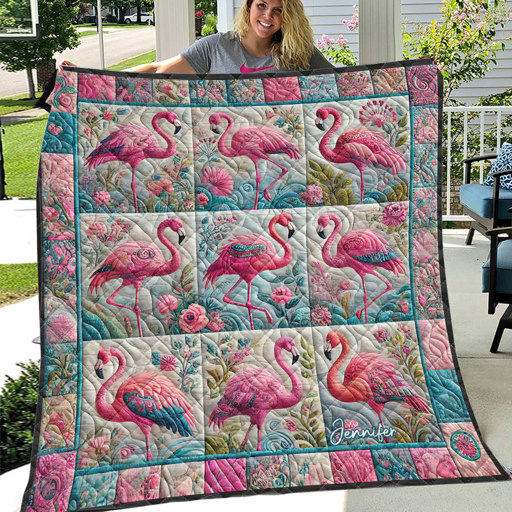 Magnifique flamant rose - Couverture personnalisée flamant rose