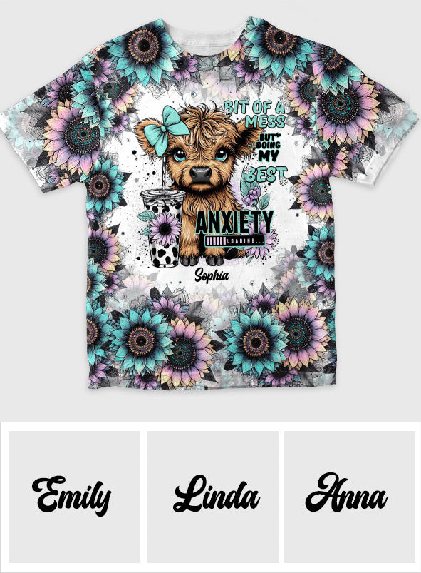 Bit Of A Mess But Doing My Best - Personalized All Over Shirt