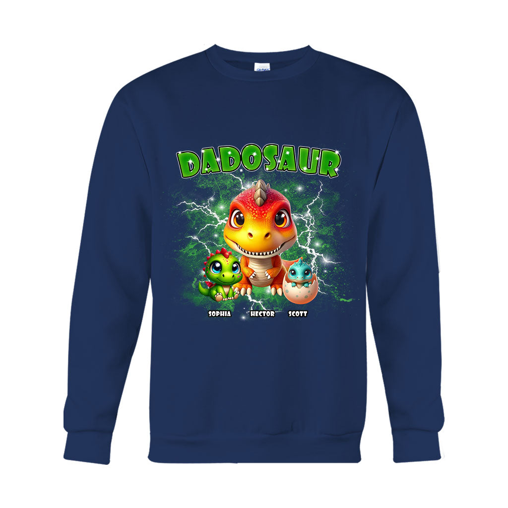 T-shirt et sweat à capuche Dadosaur Thunder Bootleg personnalisés pour papa