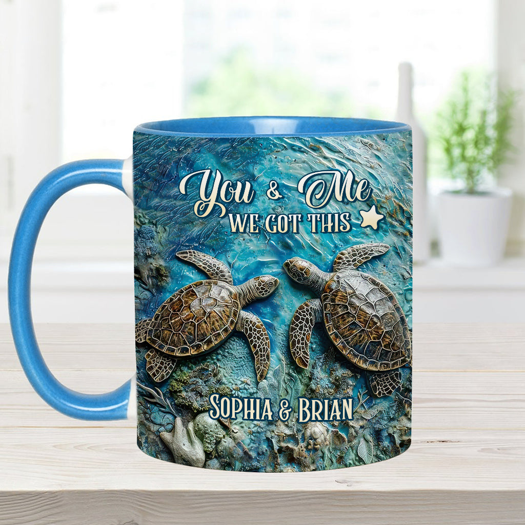 Toi, moi et la mer - Mug personnalisé pour couple