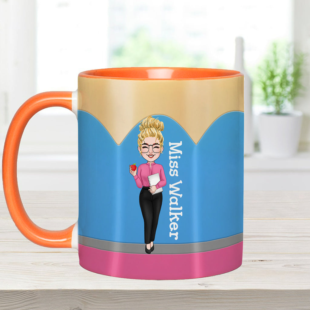 Teacher's Pencil - Personalized Teacher Accent Mug