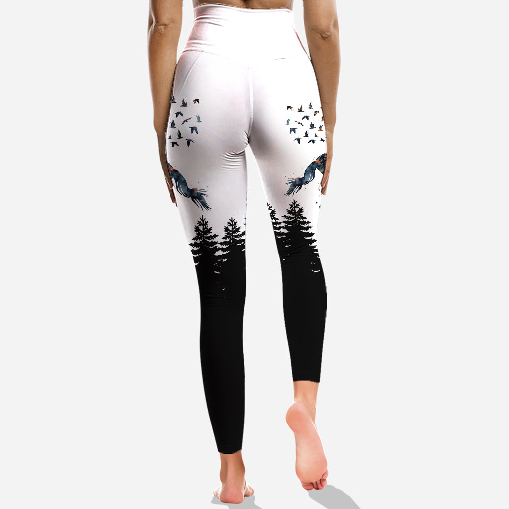Fille à cheval - Sweat à capuche et leggings personnalisés sur le thème des chevaux