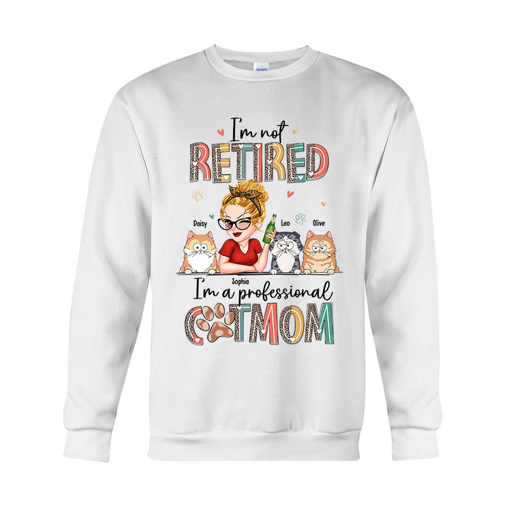 Je ne suis pas à la retraite, je suis une maman professionnelle de chien/chat ! – T-shirt et sweat à capuche personnalisés pour chiens