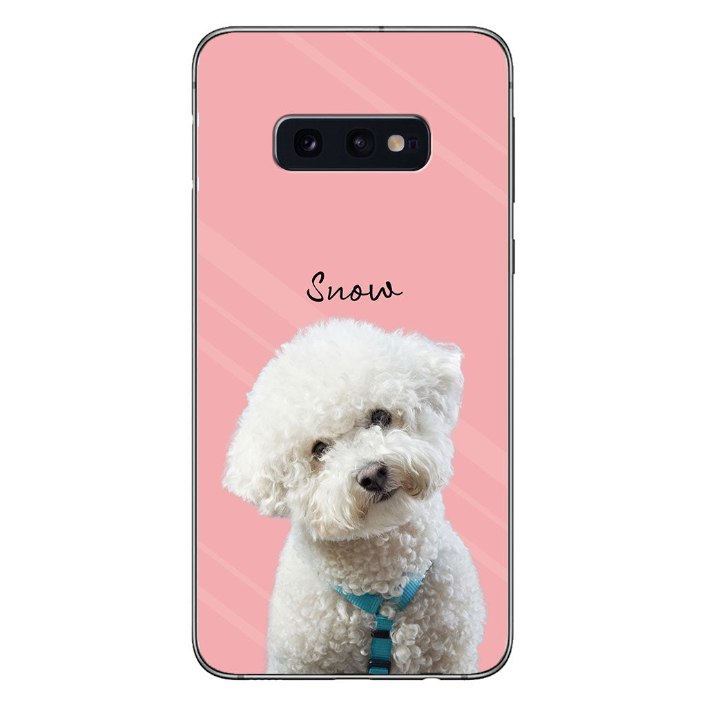 Portrait adorable de chien ou de chat - Coque de téléphone transparente personnalisée avec portrait de chien