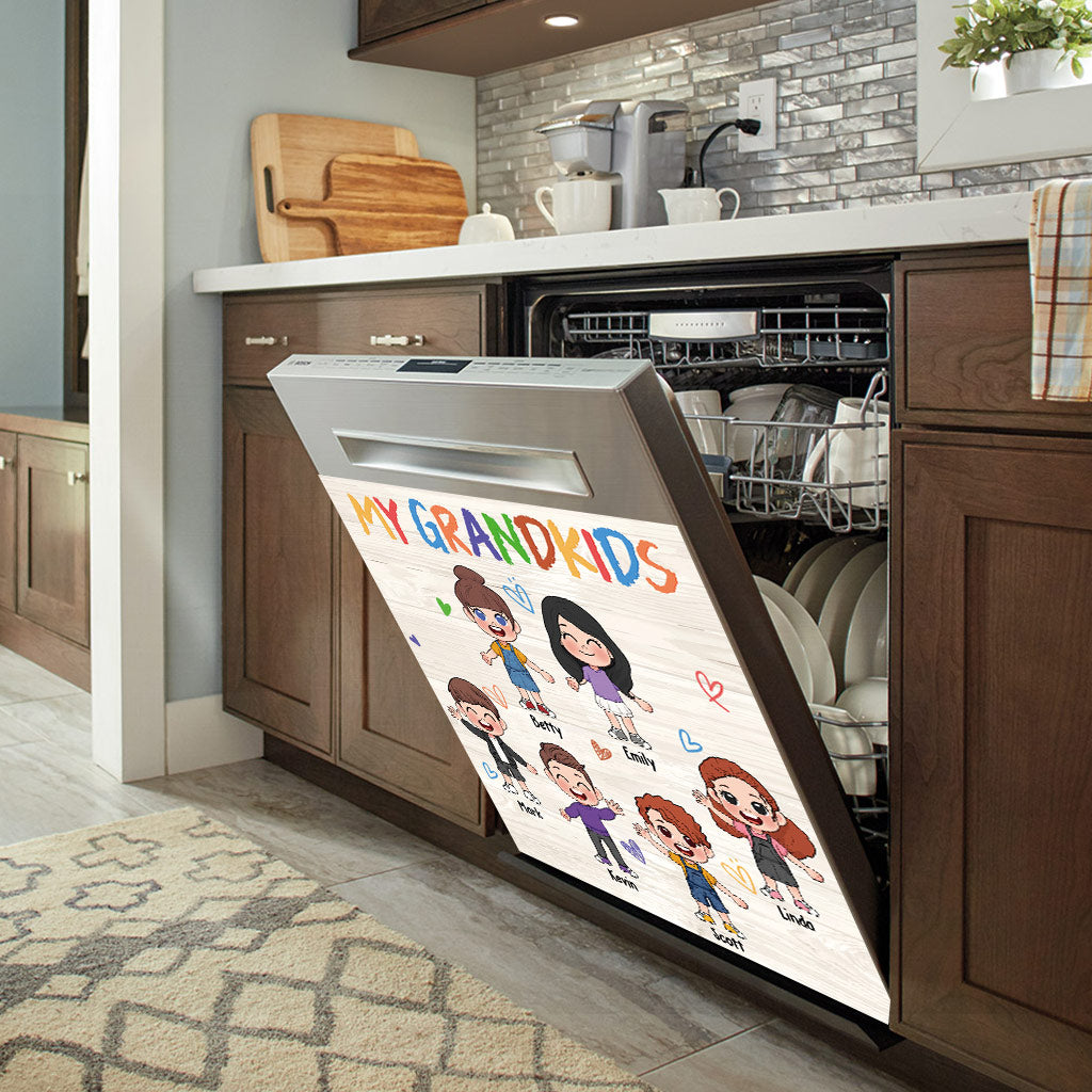 Mes petits-enfants - Housse de lave-vaisselle personnalisée pour grand-mère