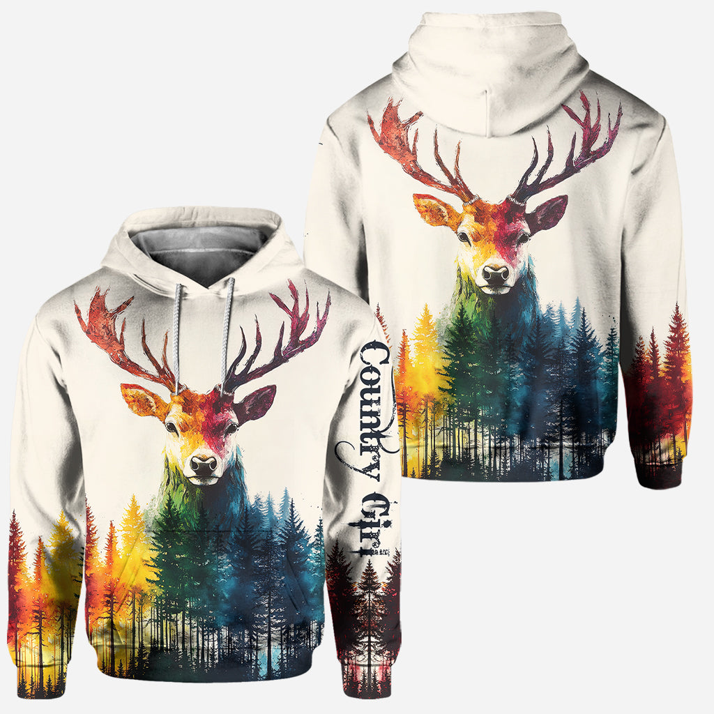 Fille de la campagne - Sweat à capuche et legging de chasse personnalisés