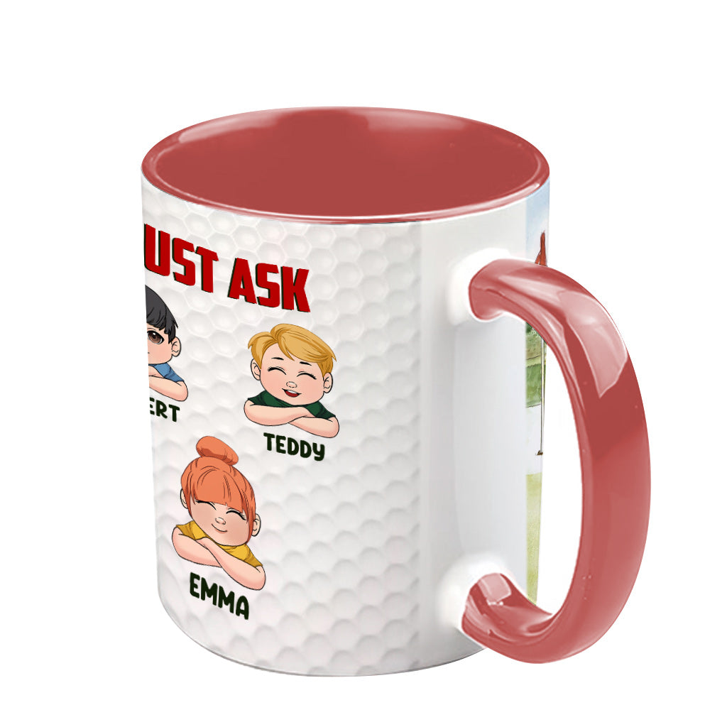 Meilleur papa selon le par - Mug personnalisé sur le thème du golf